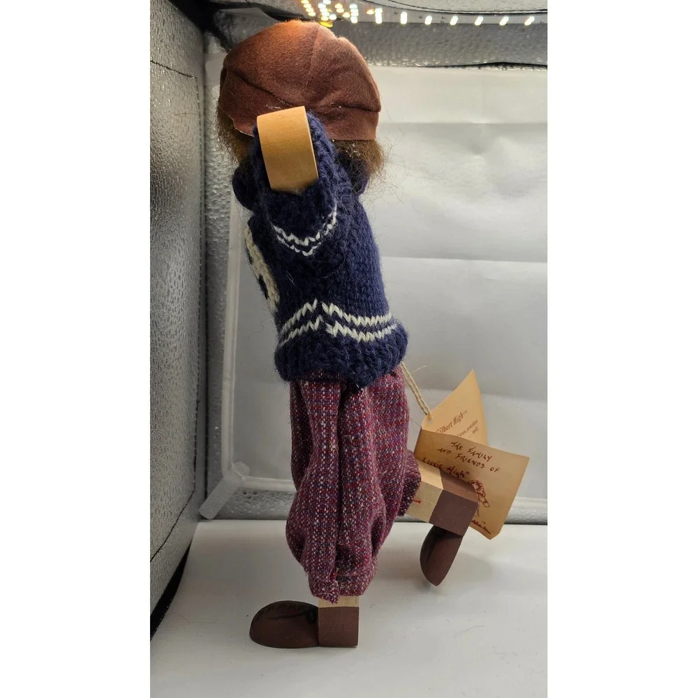 Lizzie High Gilbert High Wooden Folk Doll 1994 Handcrafted Football Kicker 83